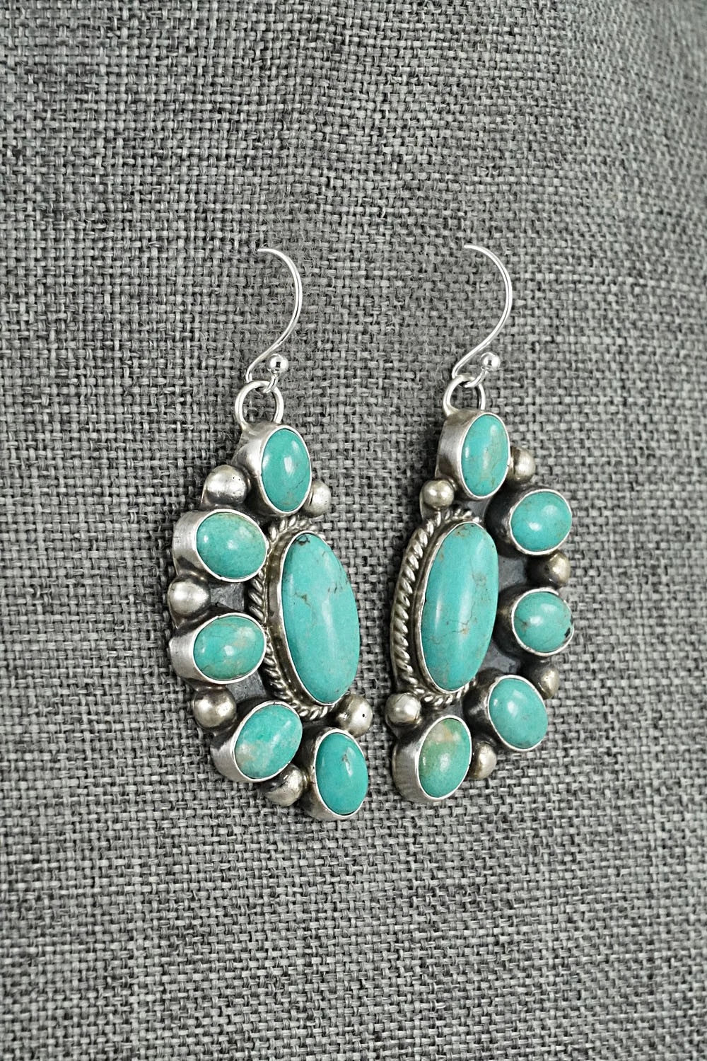 Turquoise & Sterling Silver Earrings - Kathleen Livingston