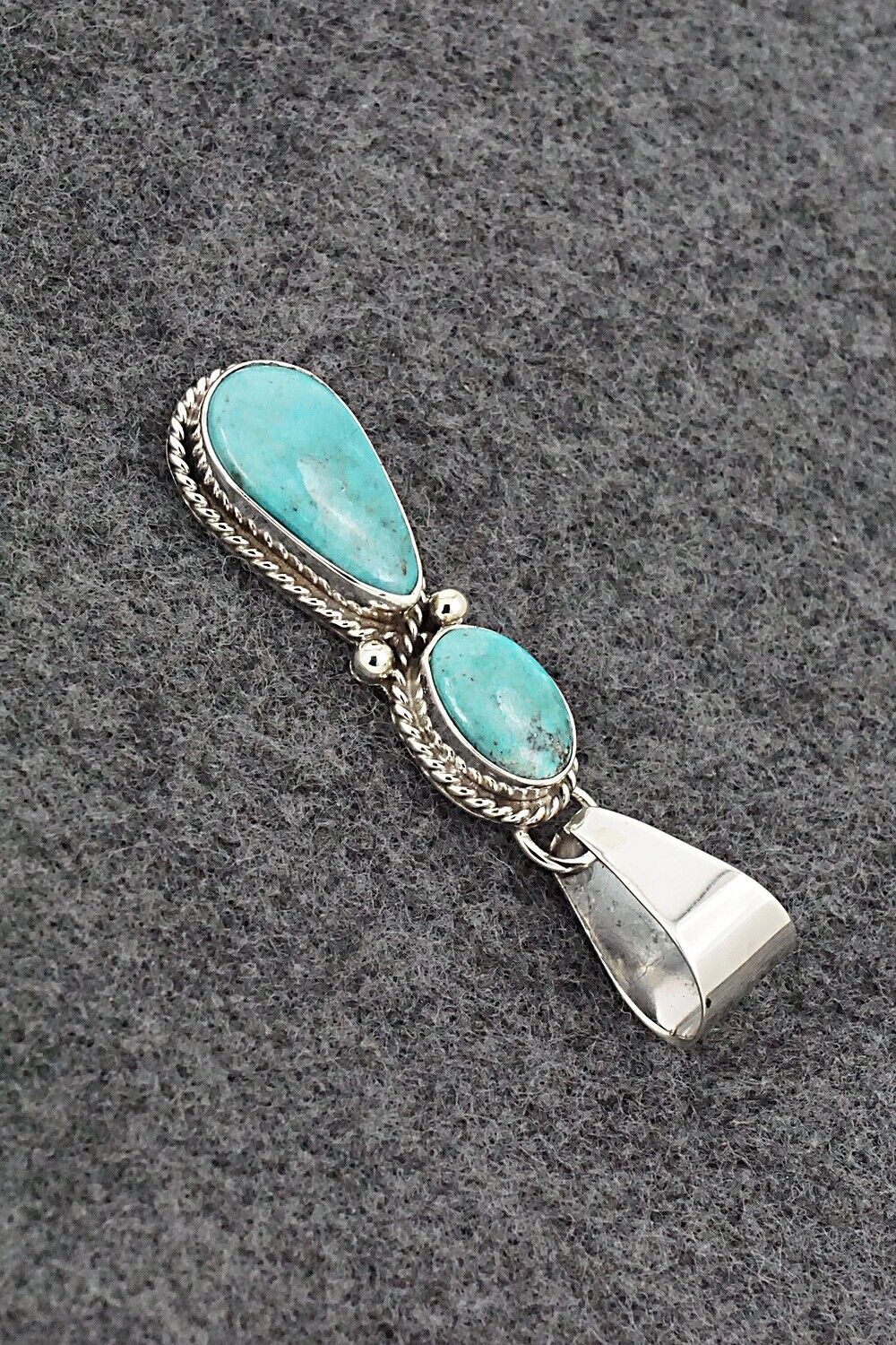 Turquoise & Sterling Silver Pendant - Kathleen Livingston