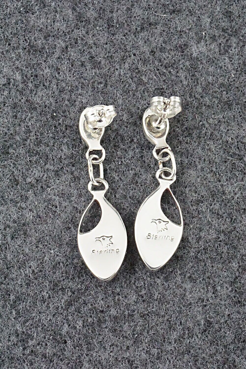 Mother of Pearl & Sterling Silver Inlay Earrings - Faye Leekya