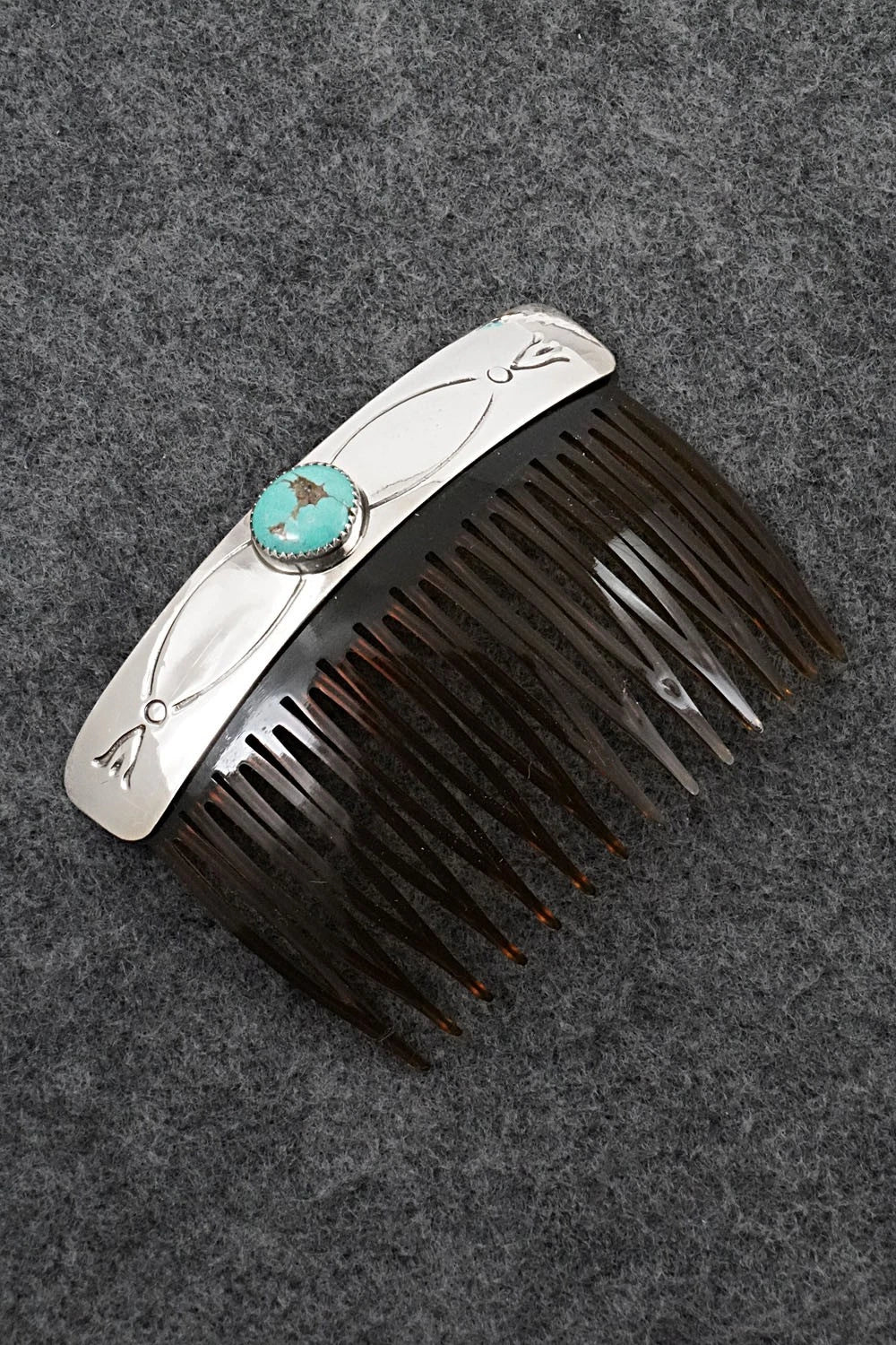 Turquoise & Sterling Silver Hair Combs - Jolene Begay