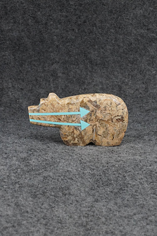 Bear Zuni Fetish Carving - Bernard Laiwakete