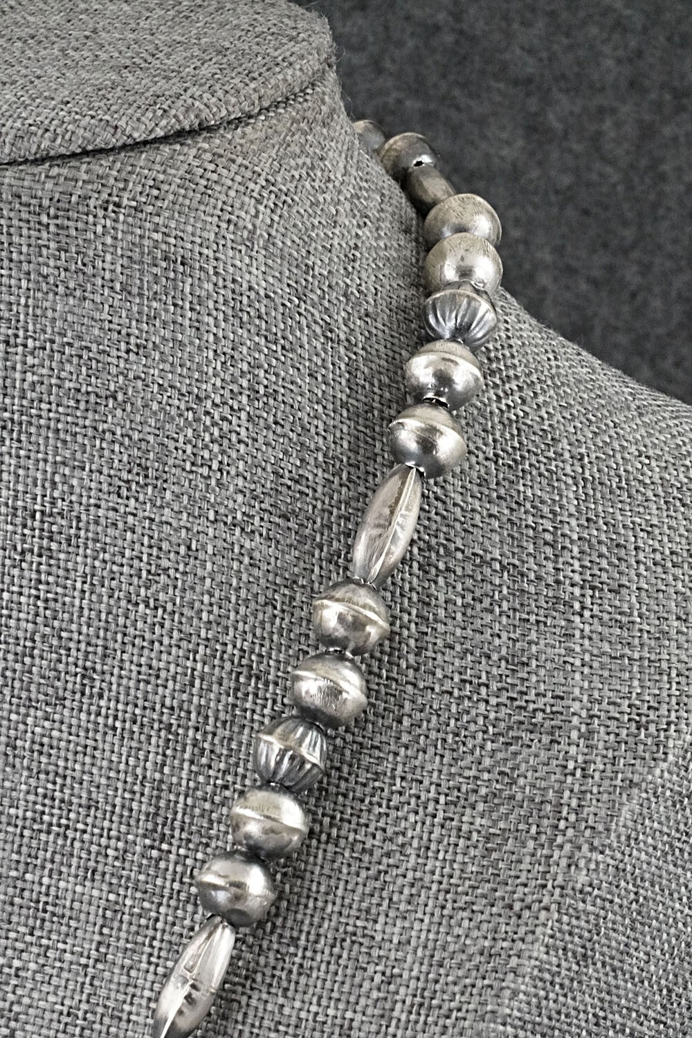 Sterling Silver Navajo Pearl Necklace 18" - Vintage