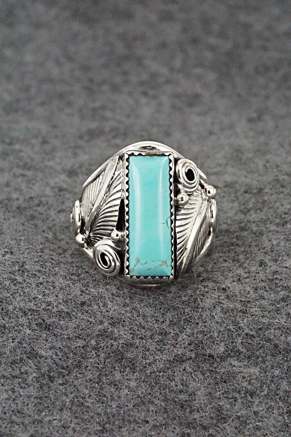 Turquoise & Sterling Silver Ring - Darrell Morgan - Size 10