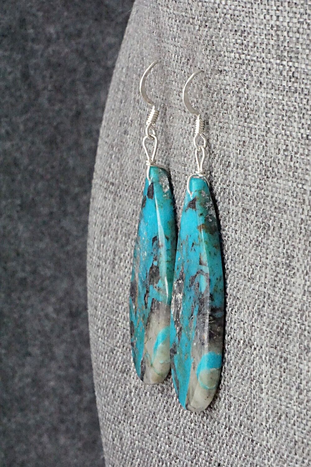Turquoise & Sterling Silver Earrings - Joe Garcia