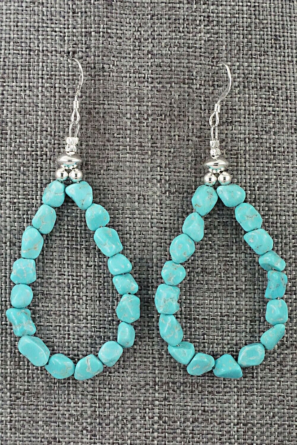 Turquoise & Sterling Silver Earrings - Louise Joe
