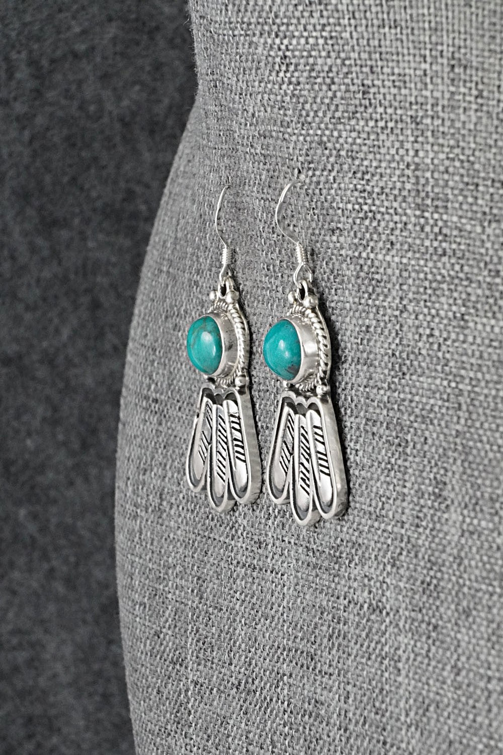 Turquoise & Sterling Silver Earrings - Sharon McCarthy