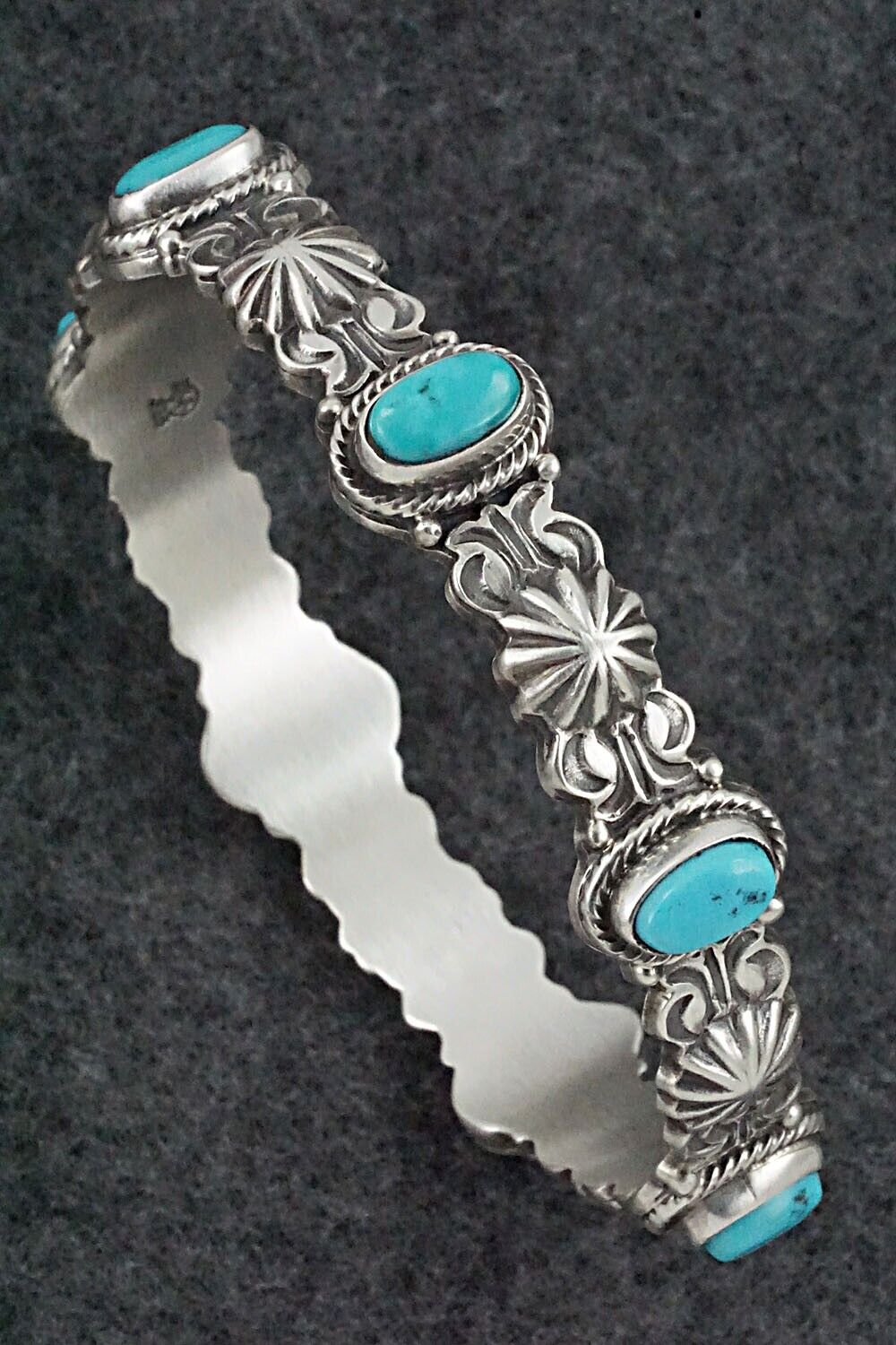 Turquoise & Sterling Silver Bangle Bracelet - Thomas Yazzie