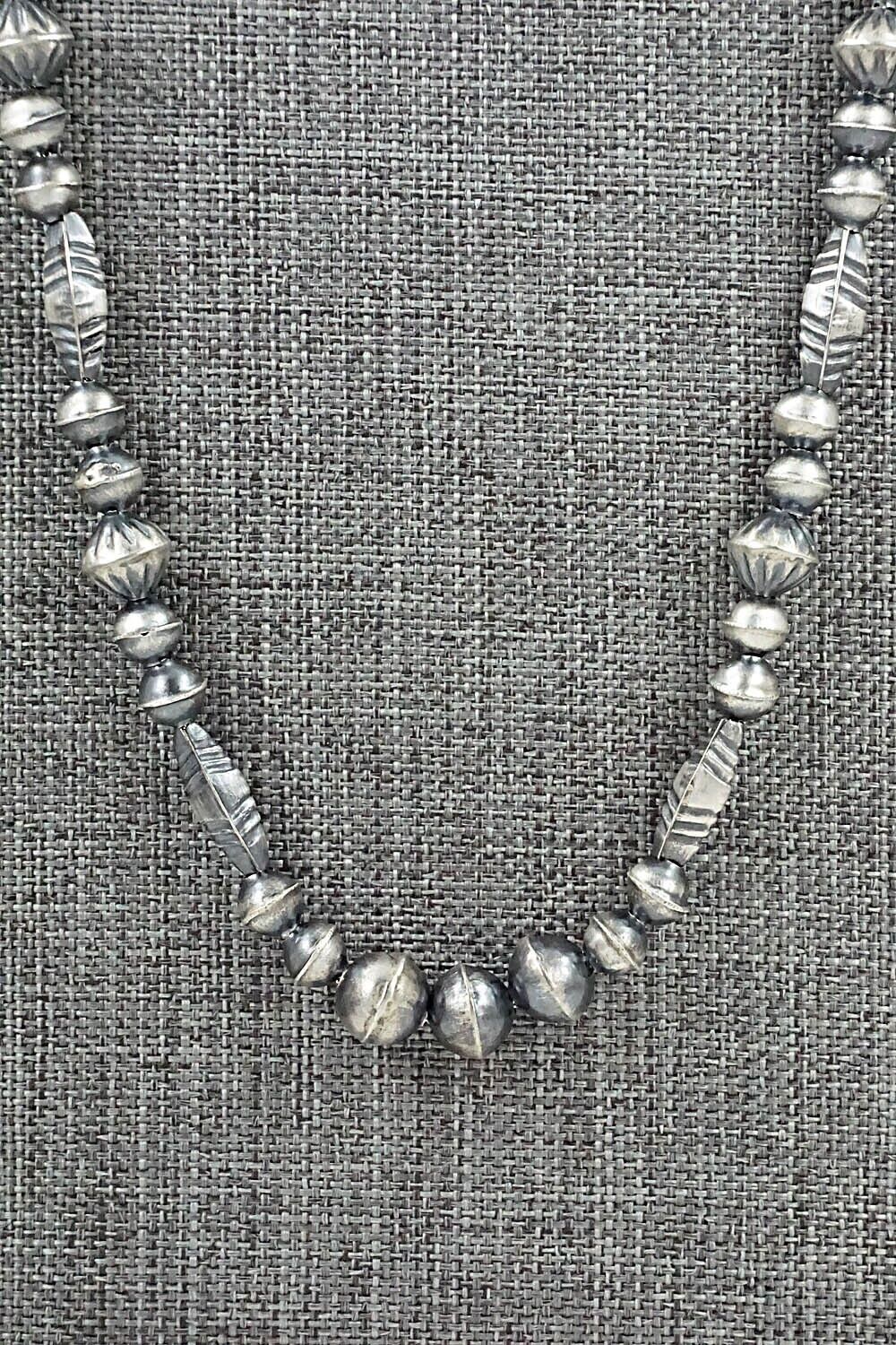 Sterling Silver Navajo Pearl Necklace 24" - Vintage