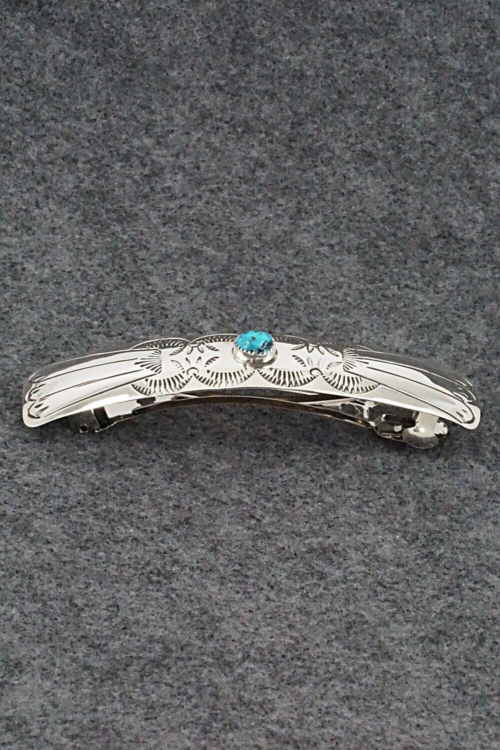 Turquoise & Sterling Silver Hair Barrette - Jolene Begay
