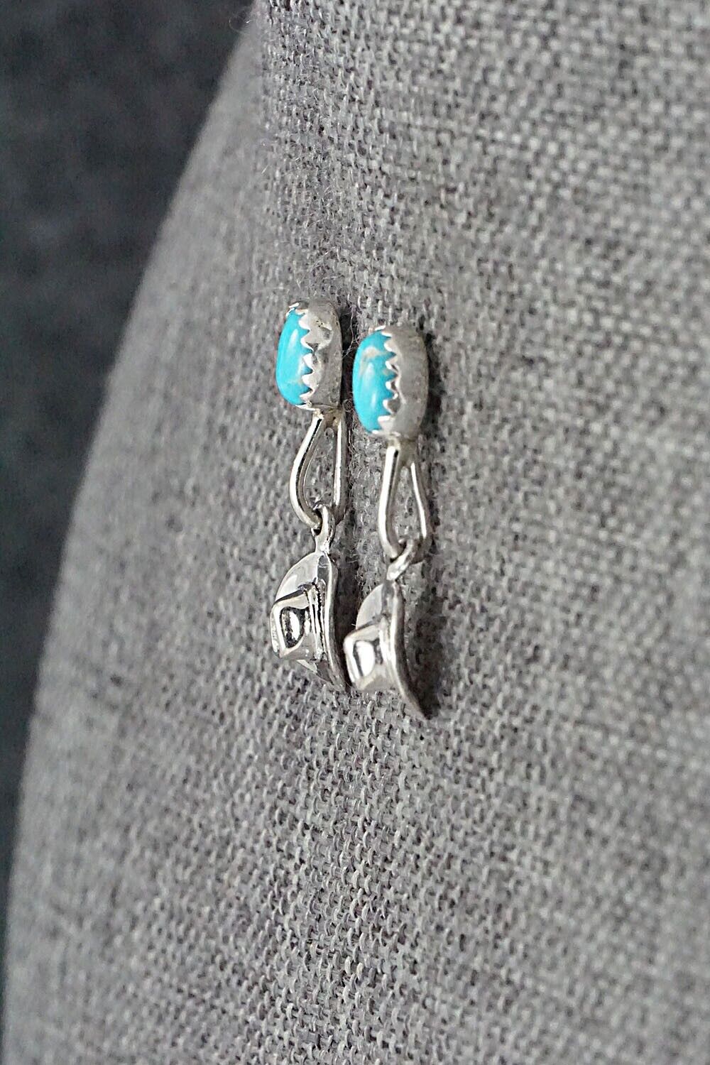 Turquoise & Sterling Silver Earrings - Sharon McCarthy