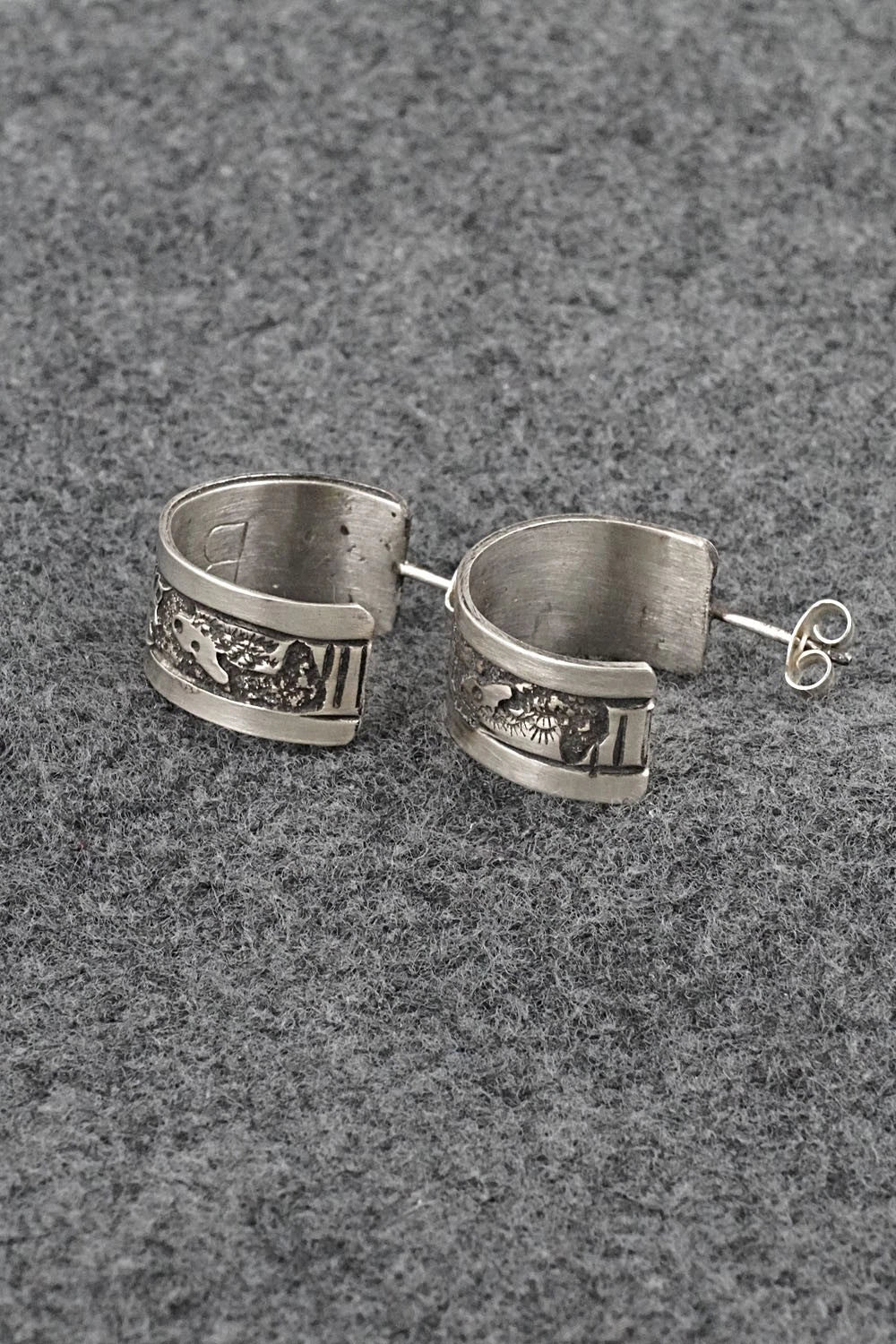Sterling Silver Hoop Earrings - Elaine Becenti