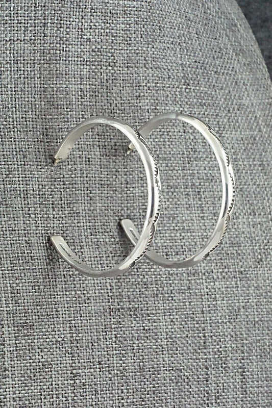 Sterling Silver Hoop Earrings - Elaine Tahe