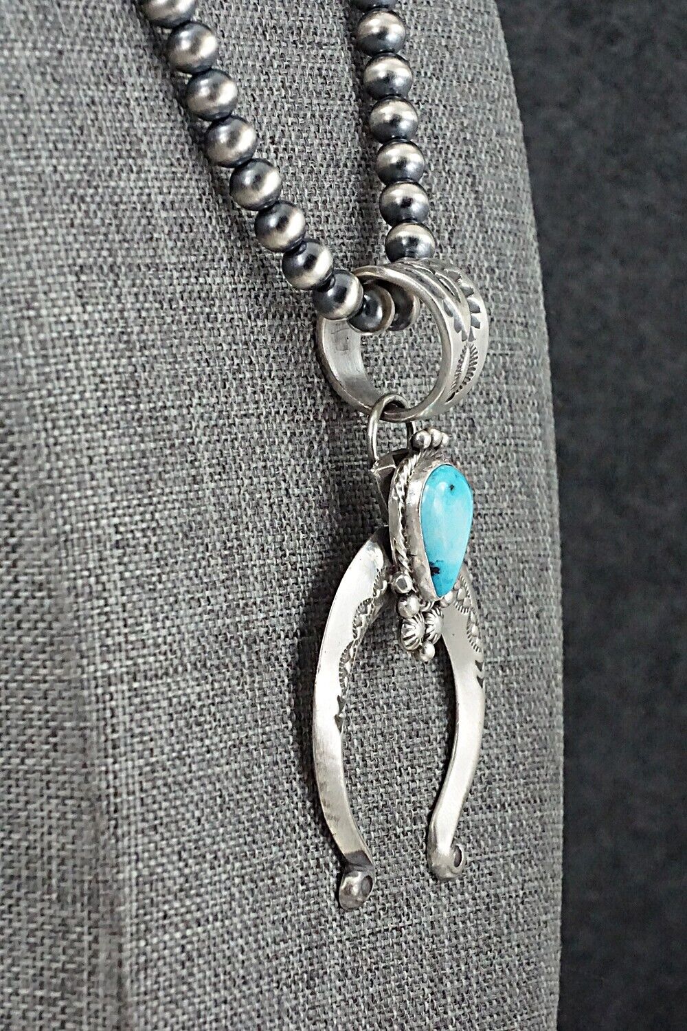 Turquoise & Sterling Silver Necklace - Samuel Yellowhair