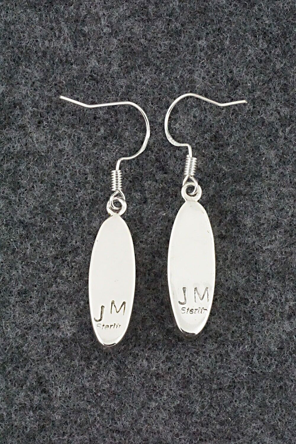 Turquoise & Sterling Silver Inlay Earrings - James Manygoats