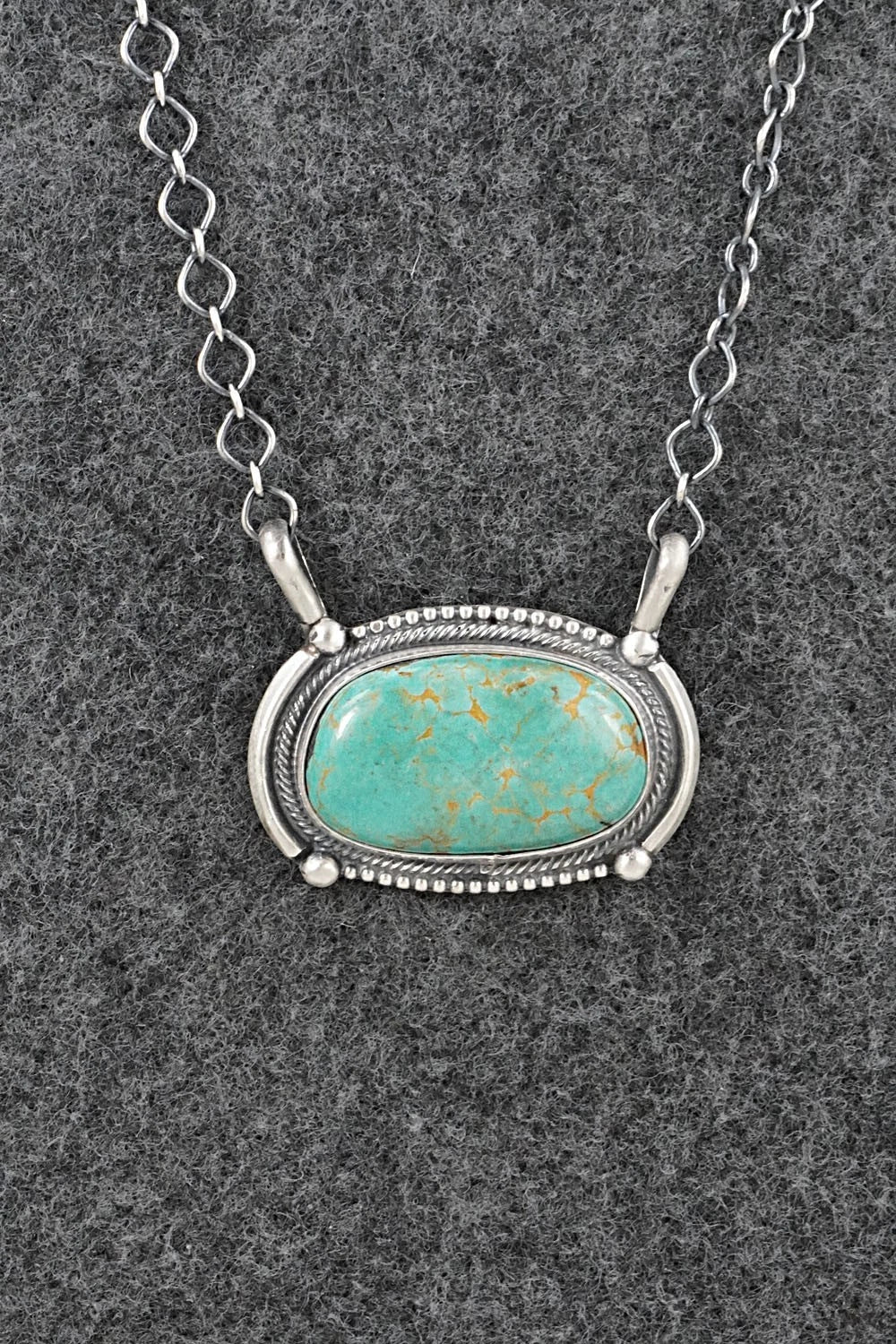 Turquoise & Sterling Silver Necklace - Bobby Johnson