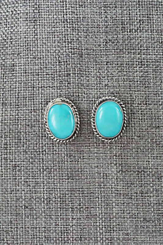 Turquoise & Sterling Silver Earrings - Marco Begaye