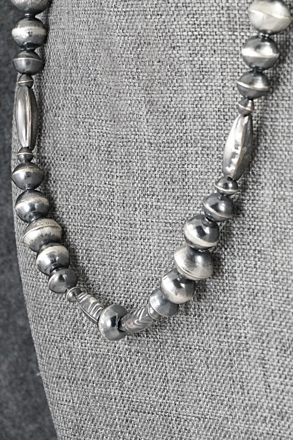 Sterling Silver Navajo Pearl Necklace 18" - Vintage