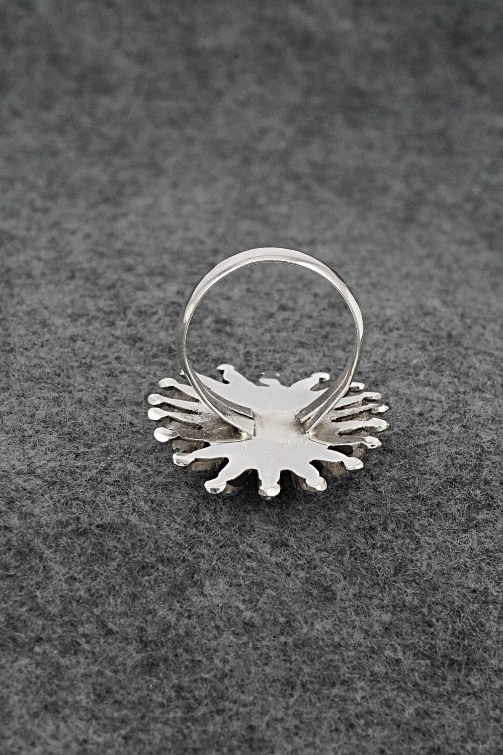 Turquoise & Sterling Silver Ring - Evonne Hustito - Size 9.5