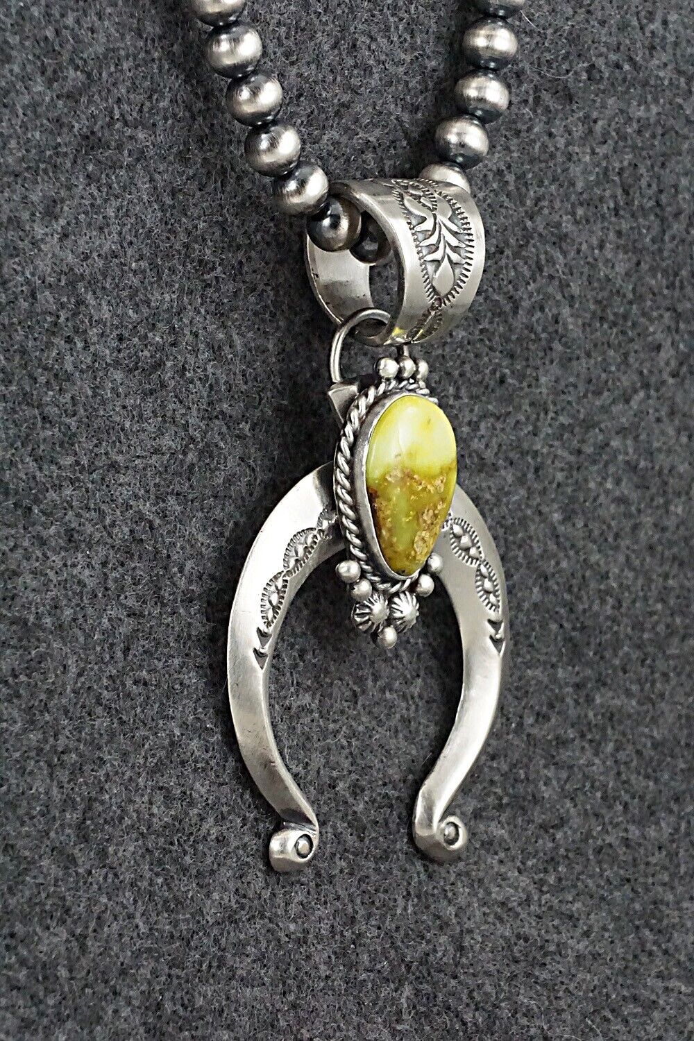 Variscite & Sterling Silver Necklace - Samuel Yellowhair