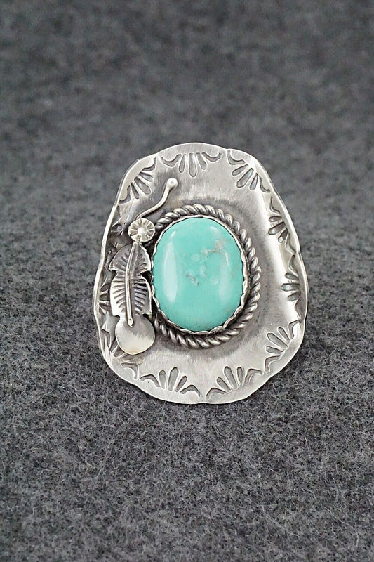 Turquoise & Sterling Silver Ring - Tim Yazzie - Size 7
