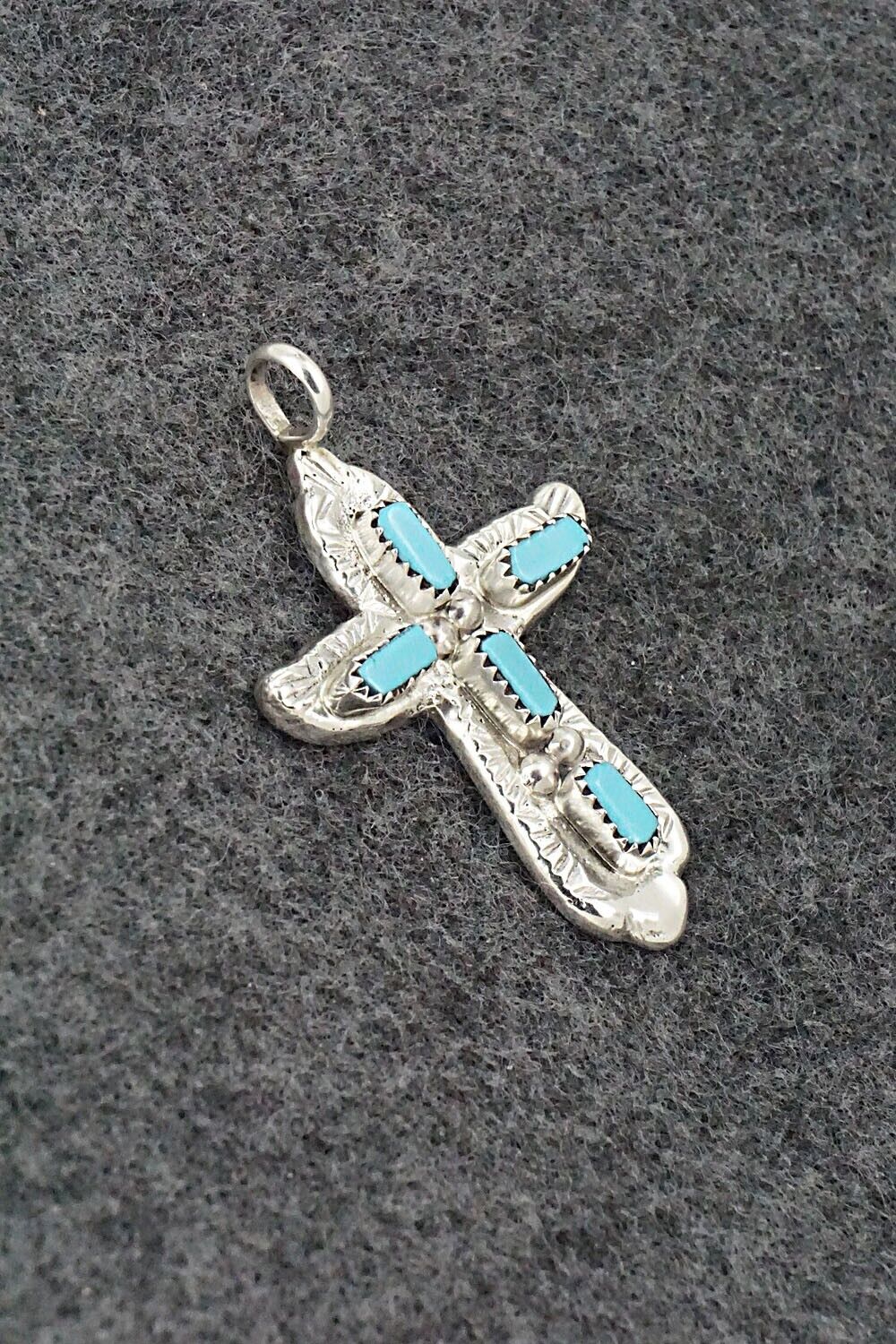 Turquoise & Sterling Silver Pendant - Verona Quam