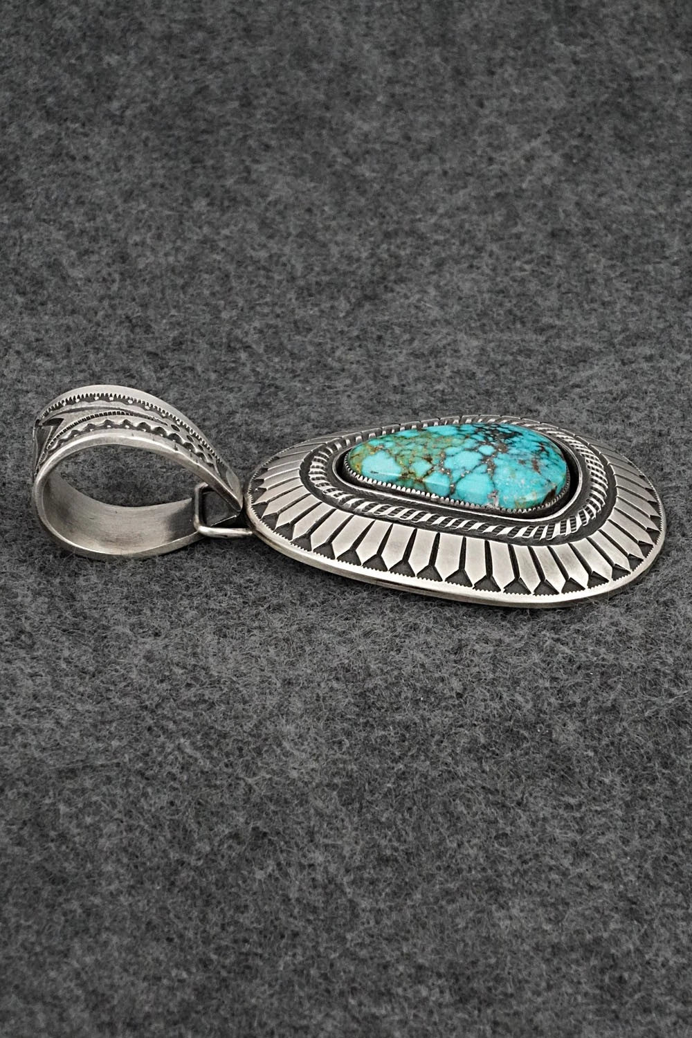 Turquoise & Sterling Silver Pendant - Calvin Martinez