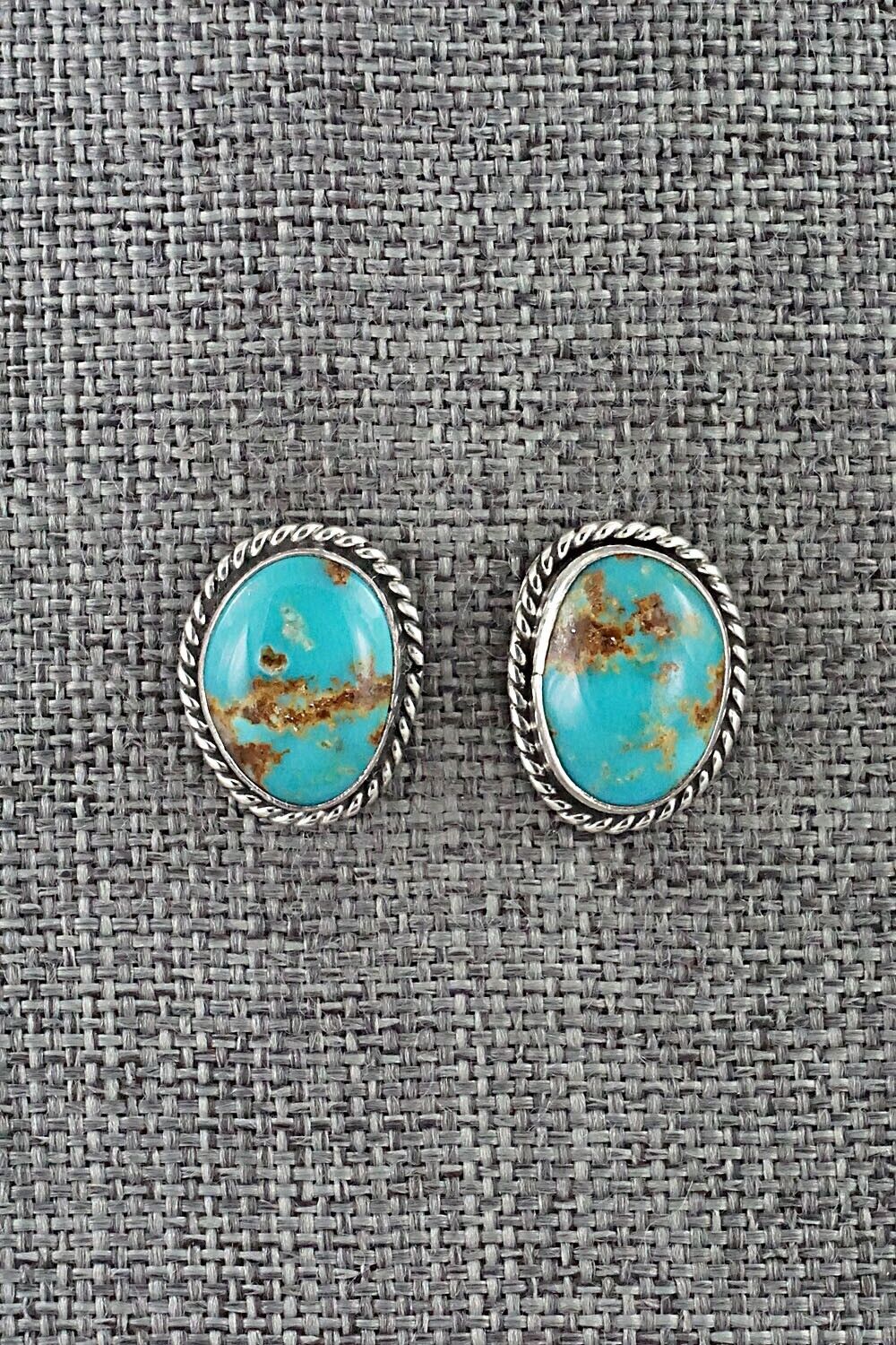 Turquoise & Sterling Silver Earrings - Marco Begaye
