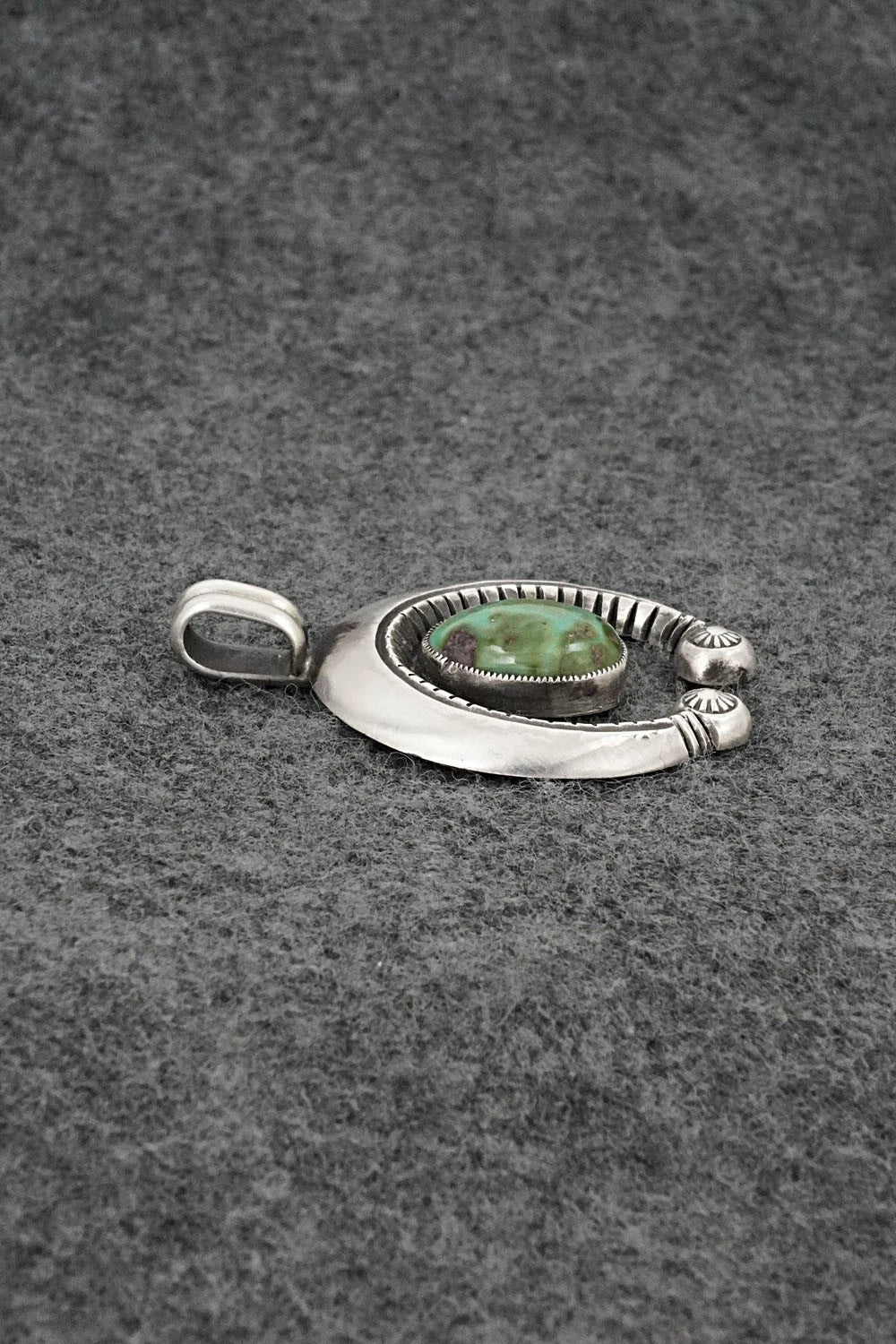 Turquoise & Sterling Silver Naja Pendant - Calvin Martinez