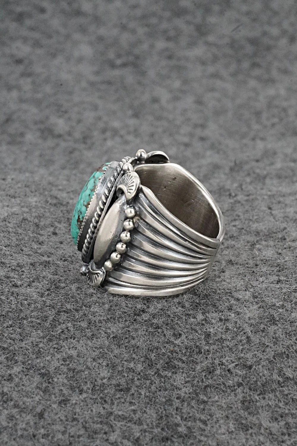 Turquoise & Sterling Silver Ring - Delbert Gordon - Size 7