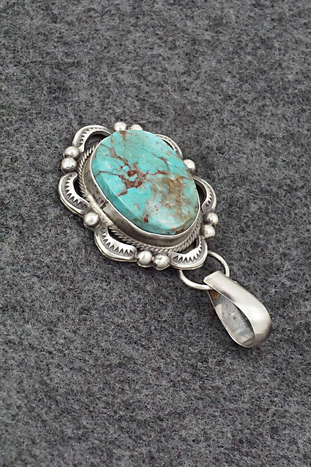 Turquoise & Sterling Silver Pendant - Betta Lee