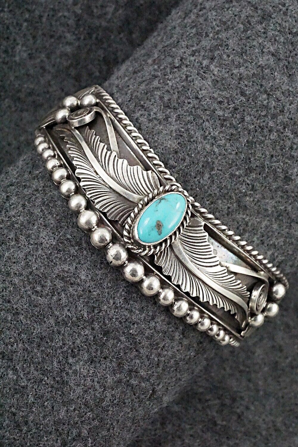 Turquoise & Sterling Silver Bracelet - Tom Lewis