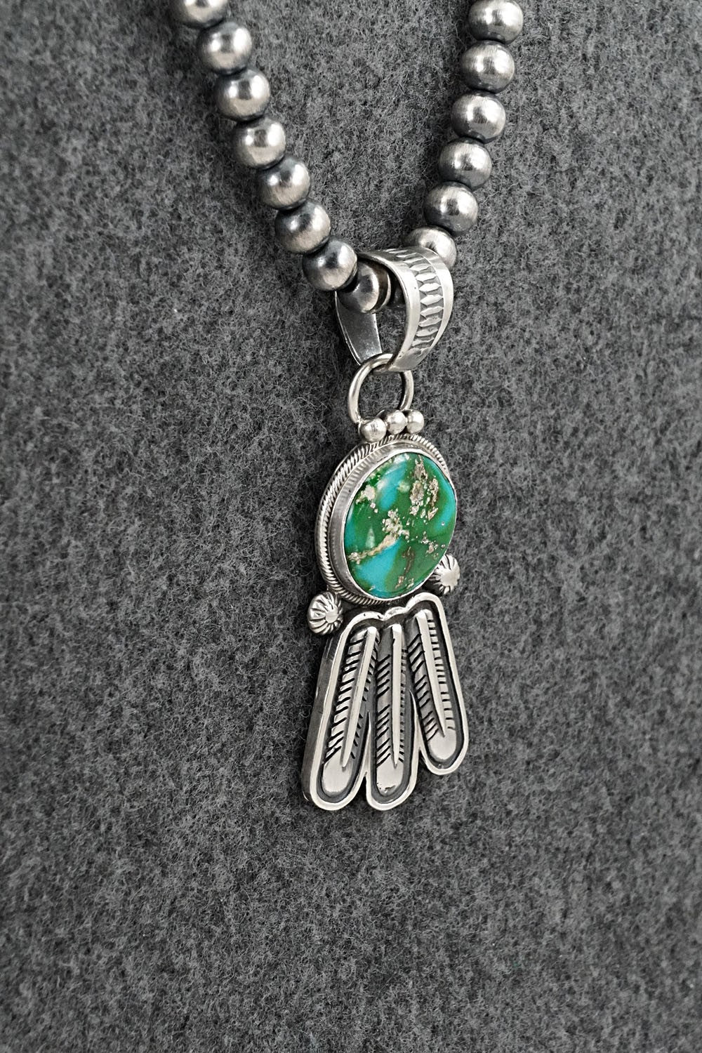 Turquoise & Sterling Silver Necklace - Verley Betone