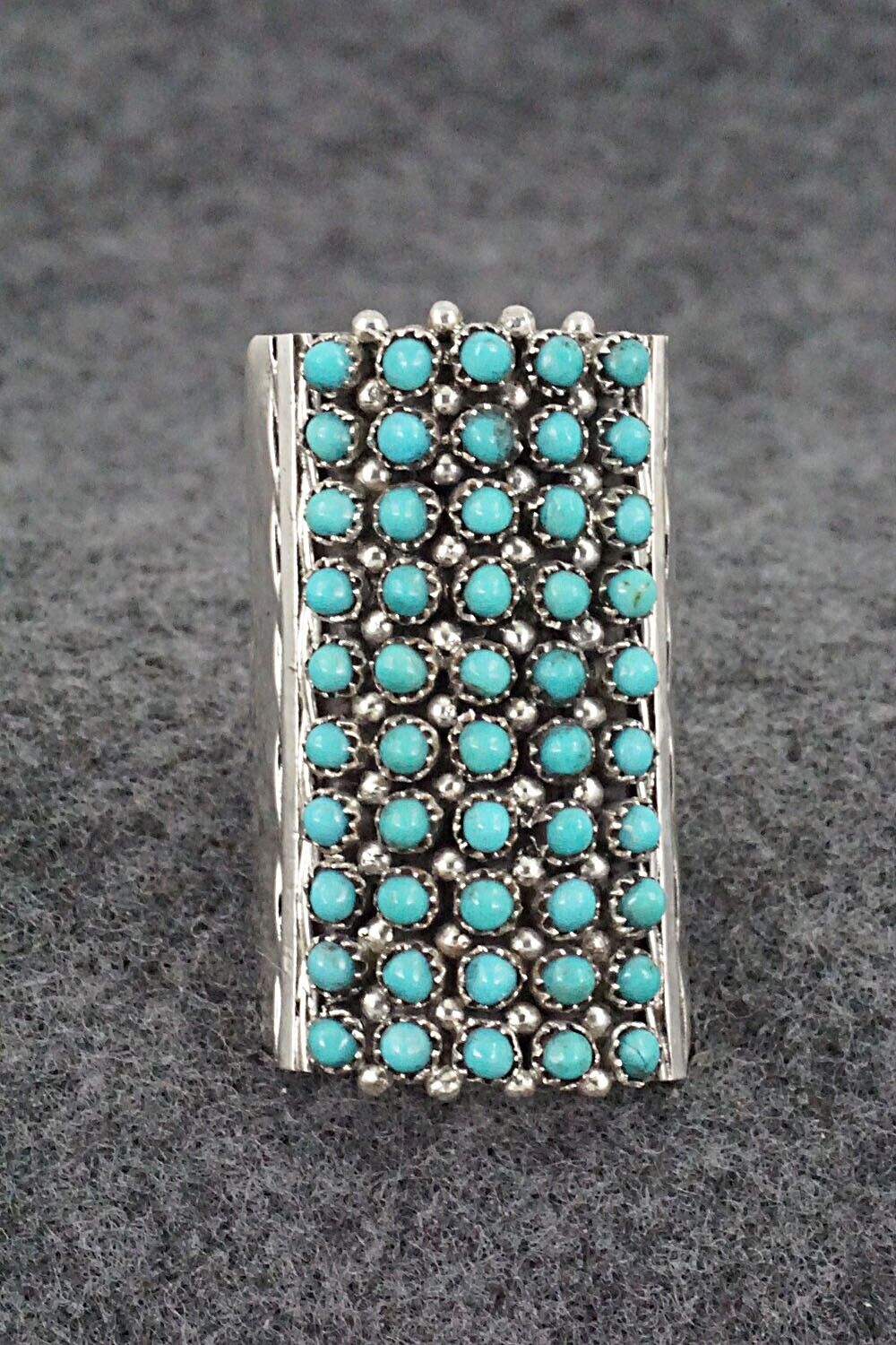 Turquoise & Sterling Silver Ring - Stephen Haloo - Size 7.5