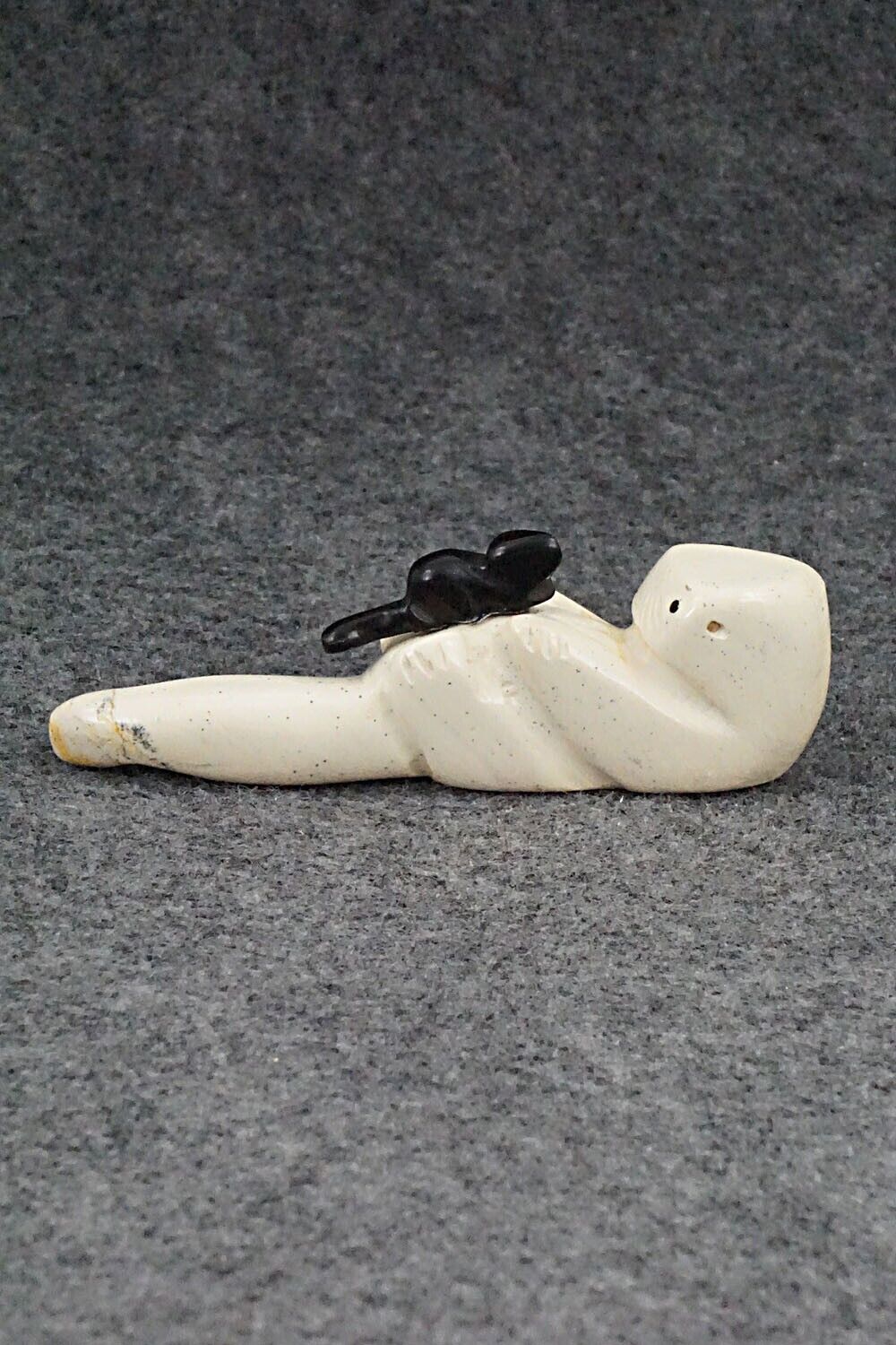 Otter with Pup Zuni Fetish Carving - Justin Red Elk