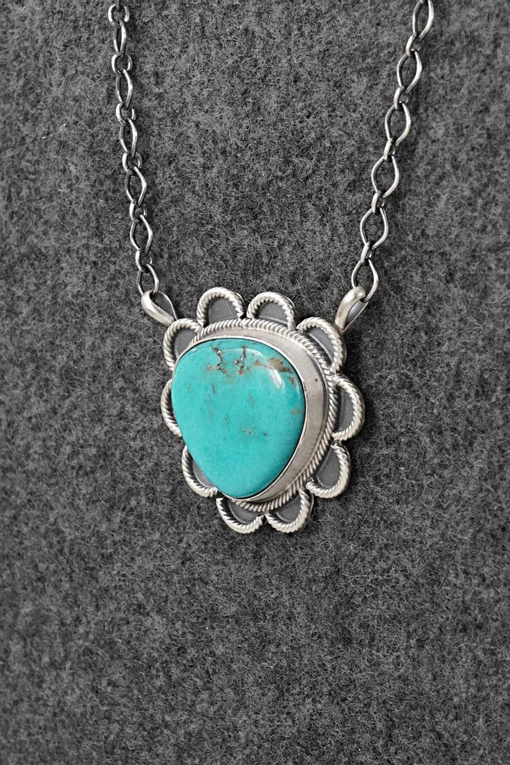 Turquoise & Sterling Silver Necklace - Darrin Livingston