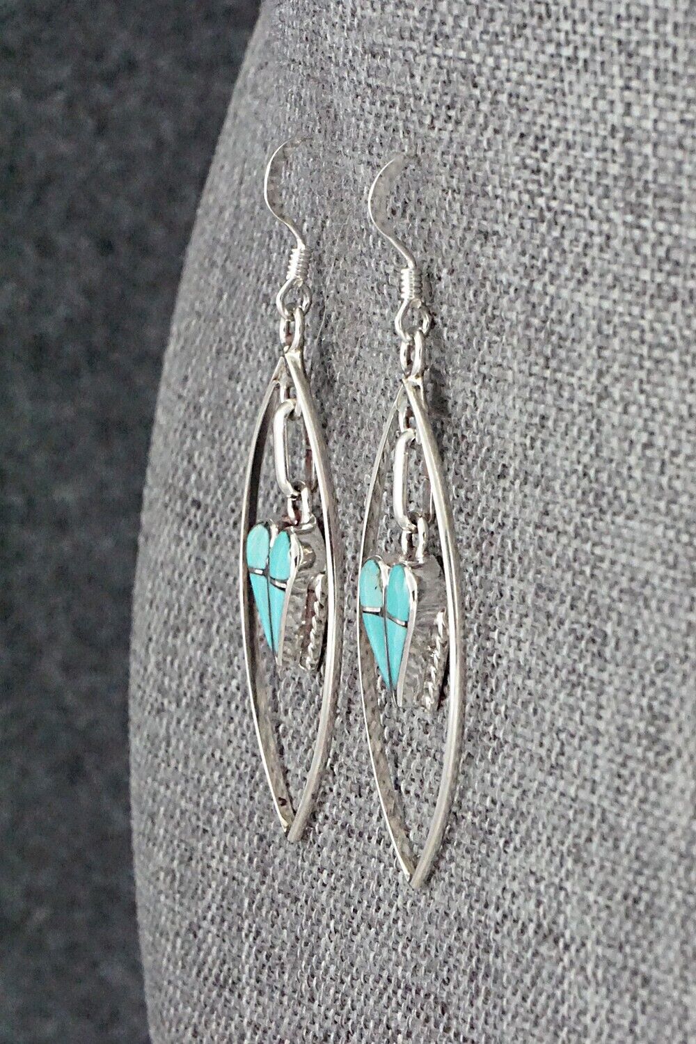 Turquoise and Sterling Silver Earrings - Velda Nastacio