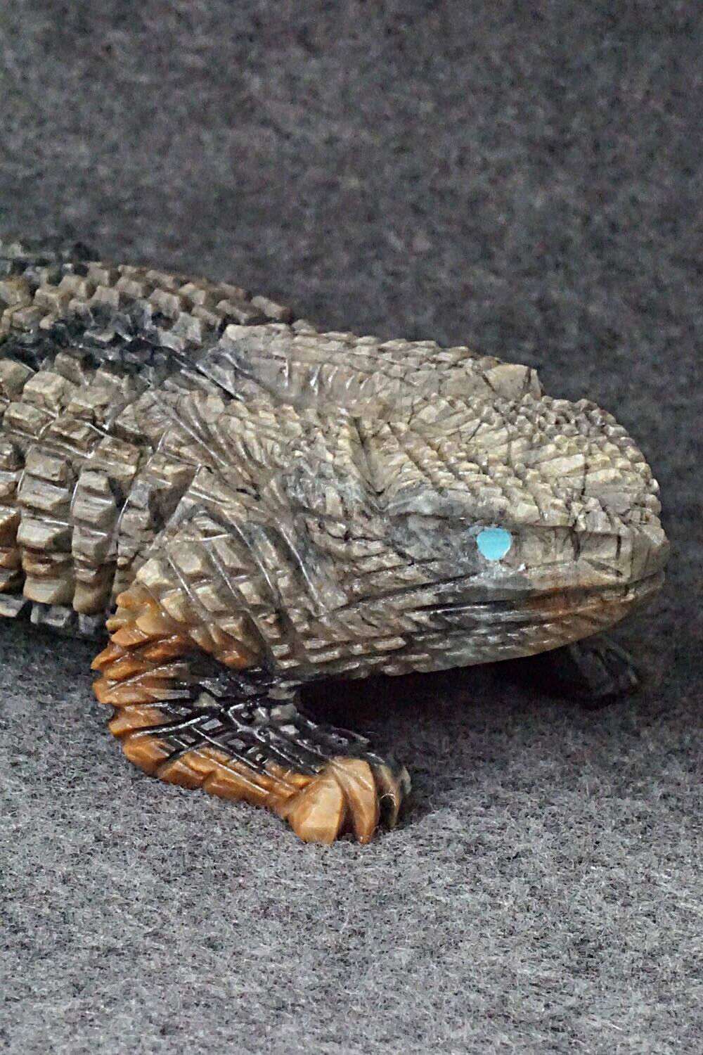 Horned Toad Zuni Fetish Carving - Tony Mackel