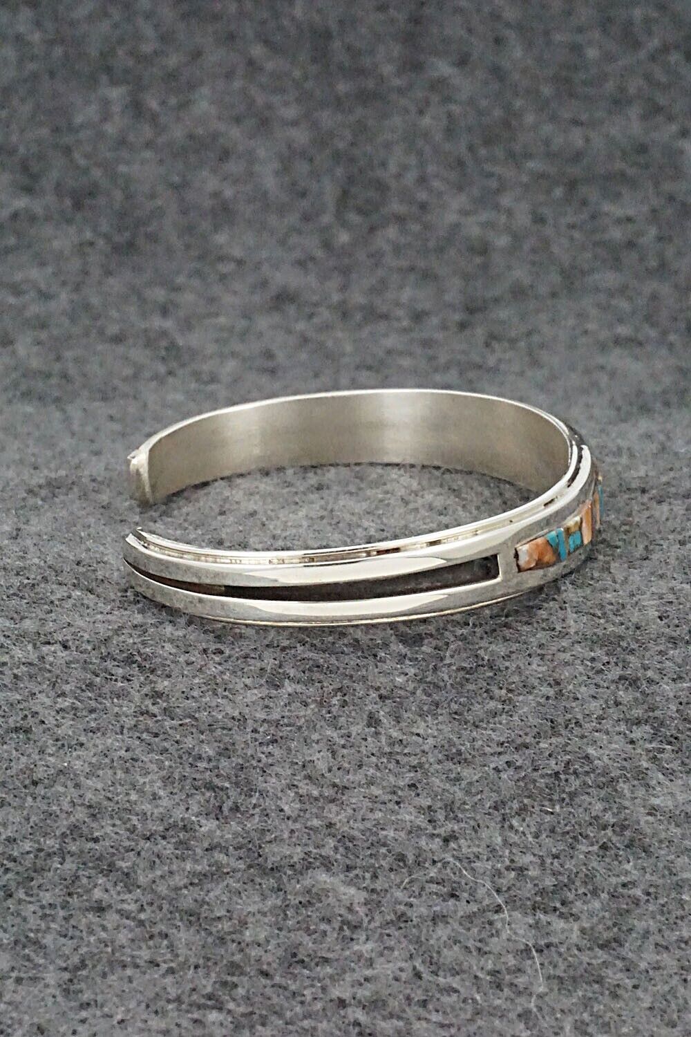 Multi-Stone & Sterling Silver Inlay Bracelet - Wilbert Muskett Jr.