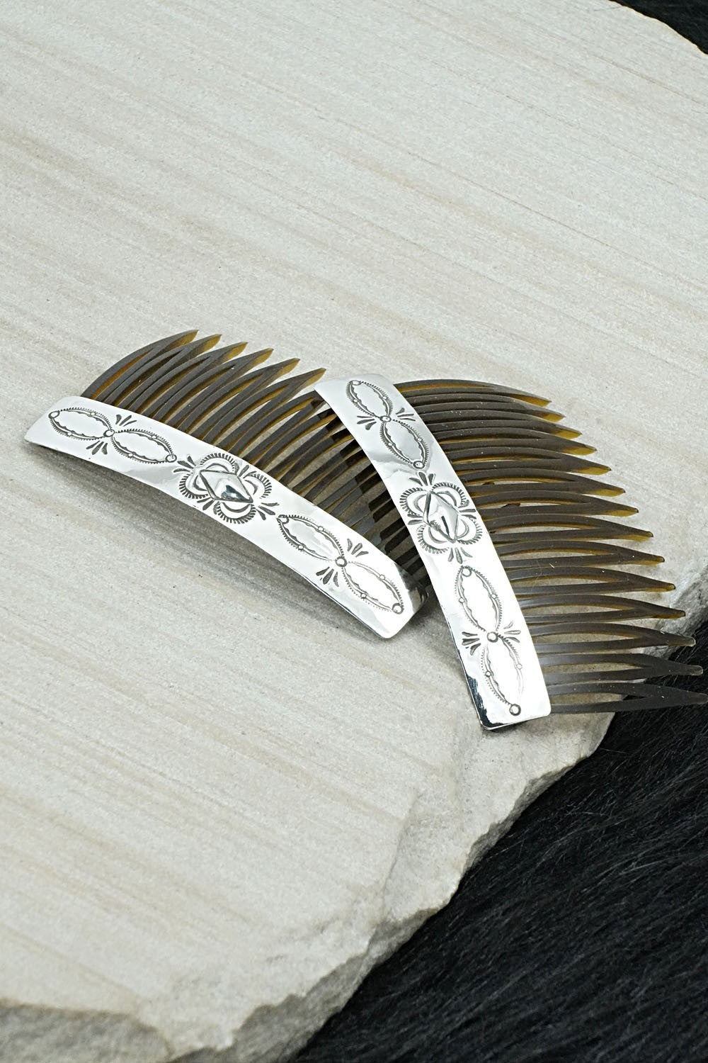 Sterling Silver Hair Combs - Bertha Begay