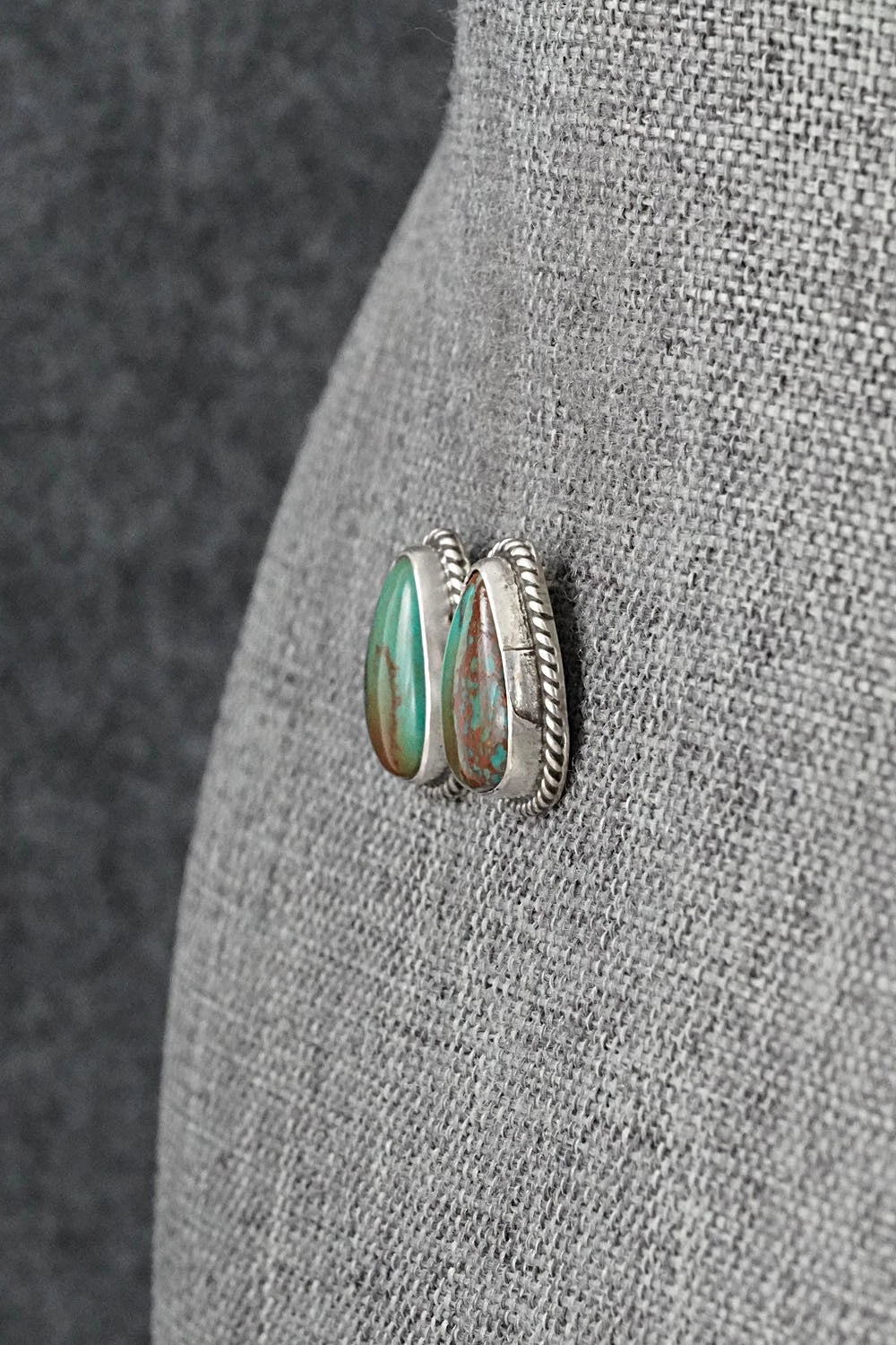 Turquoise & Sterling Silver Earrings - Rosemary Saunders