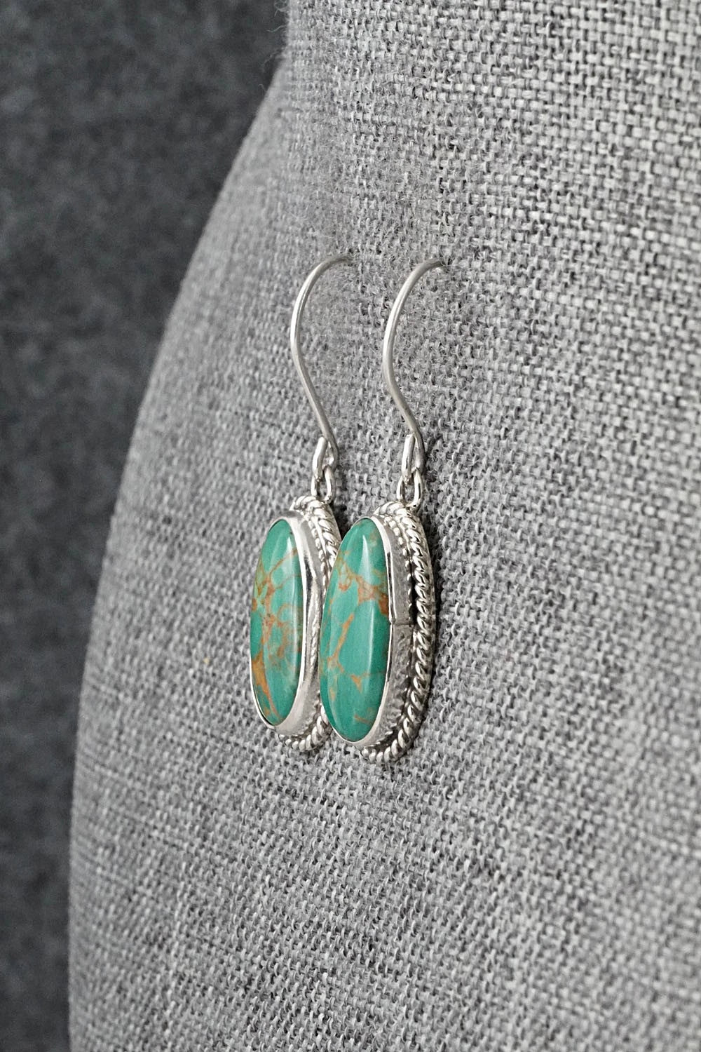 Turquoise & Sterling Silver Earrings - Eugene Gruber