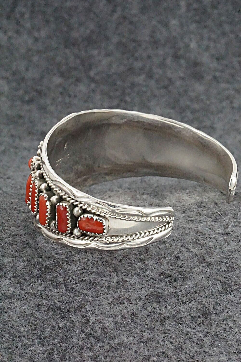 Coral & Sterling Silver Bracelet - Anita Whitegoat