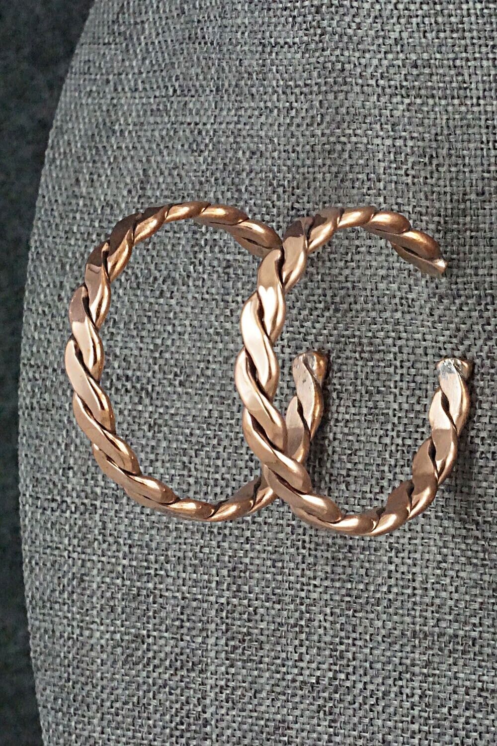 Copper Hoop Earrings - Elaine Tahe