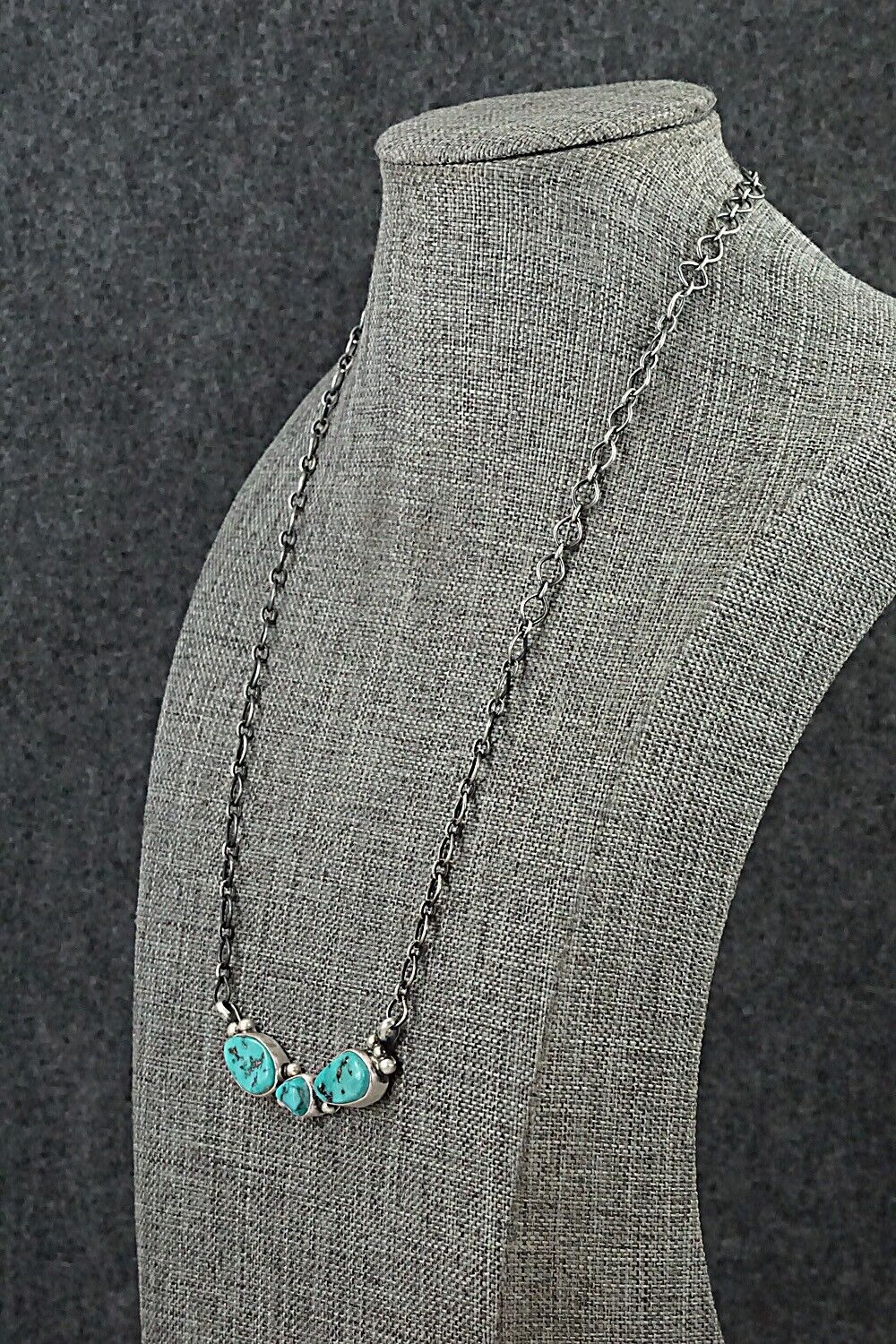 Turquoise & Sterling Silver Necklace - Darrin Livingston