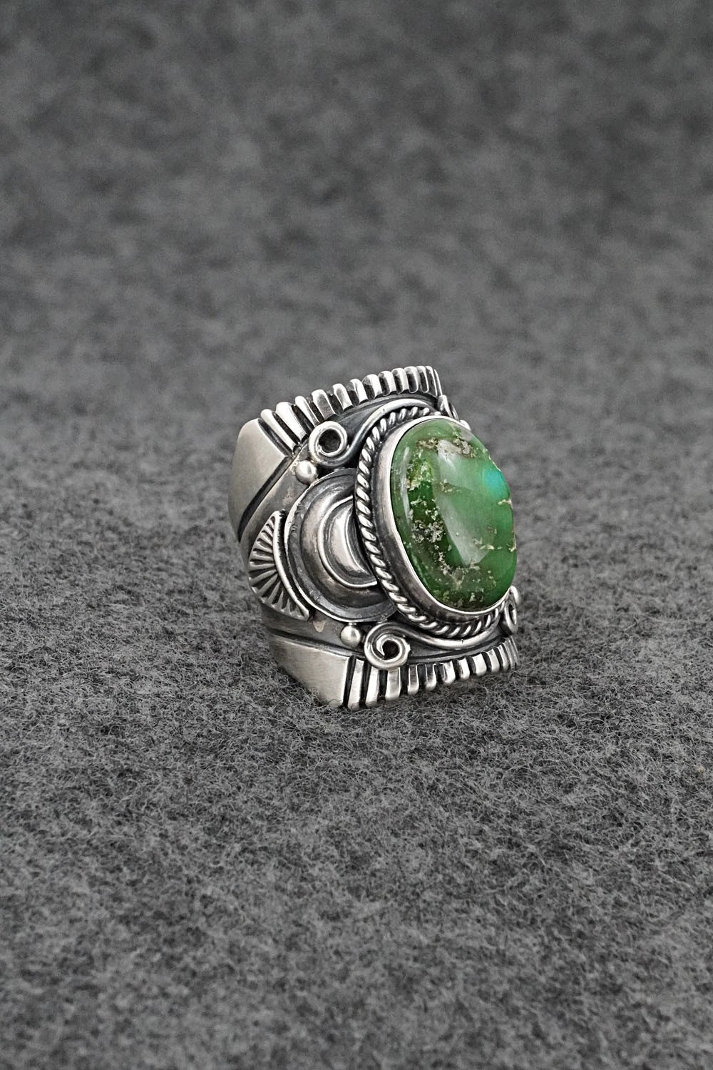 Turquoise & Sterling Silver Ring - Derrick Gordon - Size 7