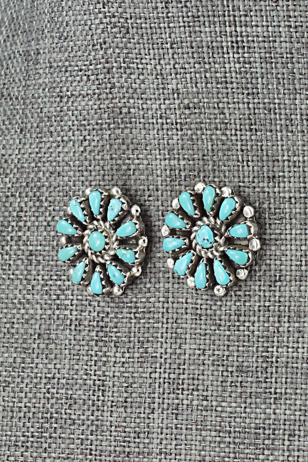 Turquoise & Sterling Silver Earrings - George Gasper