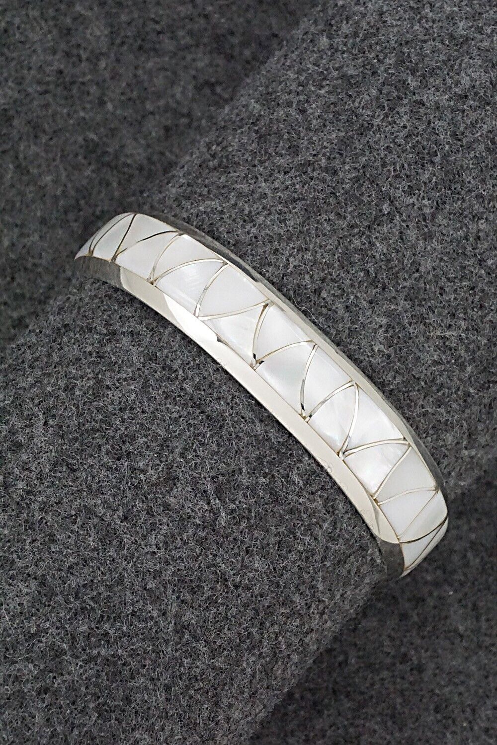 Mother of Pearl & Sterling Silver Inlay Bracelet - Stewart Tucson