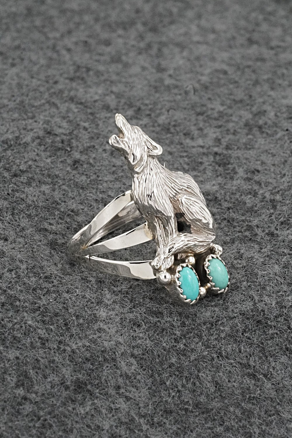 Turquoise & Sterling Silver Ring - Robert Martinez - Size 8.75