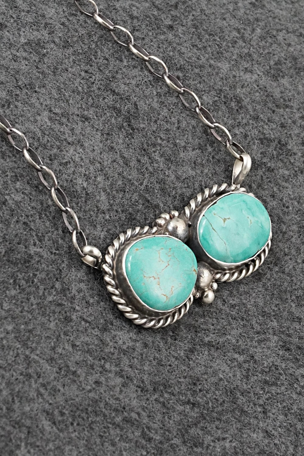 Turquoise & Sterling Silver Necklace - Antwone Brown