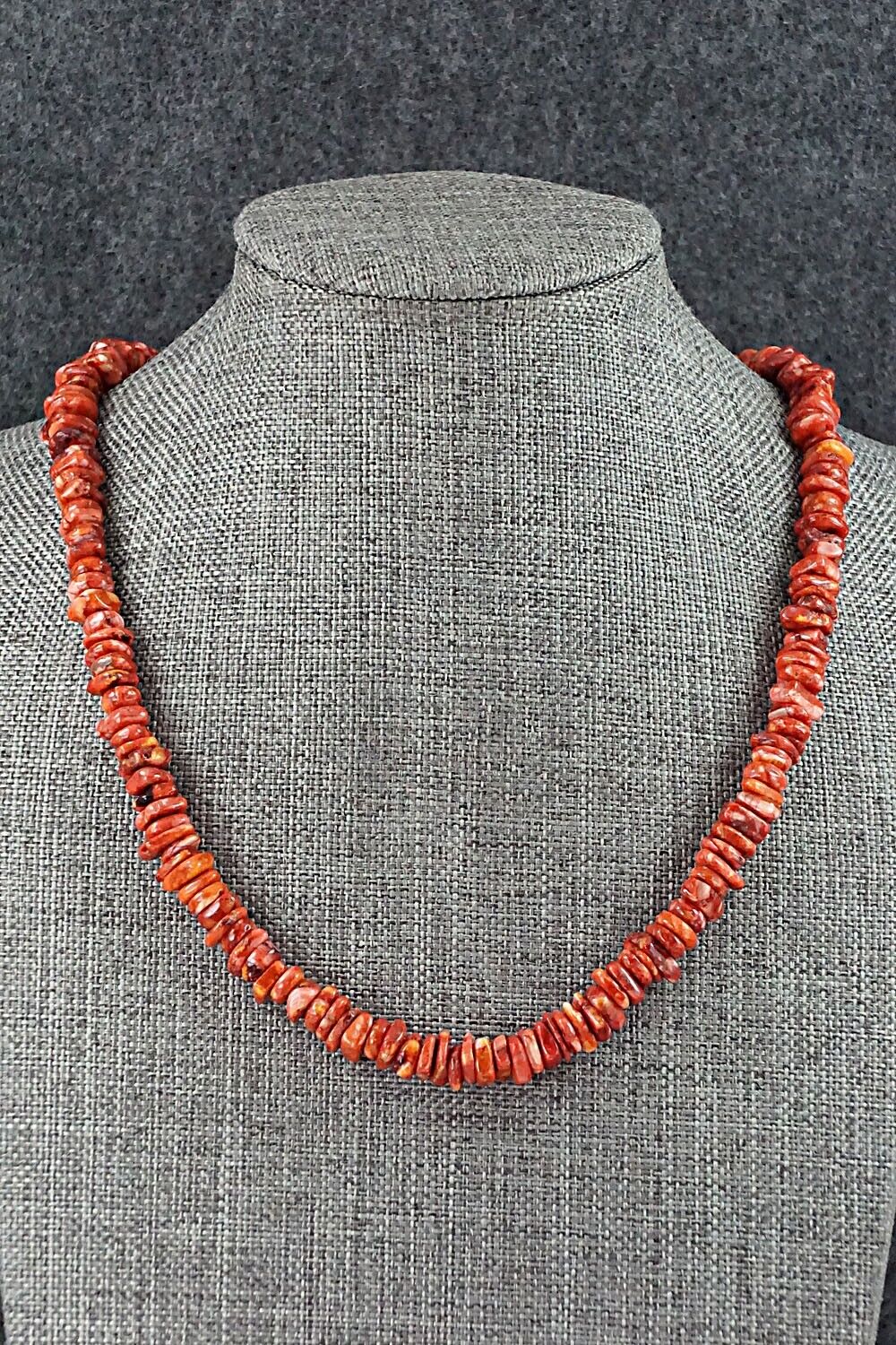Spiny Oyster & Sterling Silver Necklace - Louise Joe
